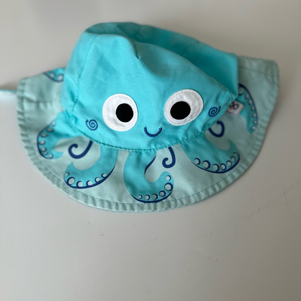 Kids Octopus Sun Hat - Blue